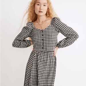 Madewell Gingham Crop Top